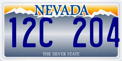 NV license plate 12C204