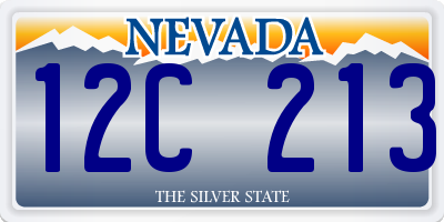 NV license plate 12C213