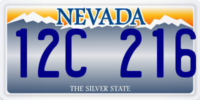 NV license plate 12C216