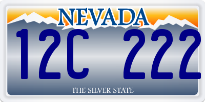 NV license plate 12C222