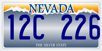 NV license plate 12C226