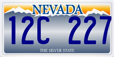 NV license plate 12C227