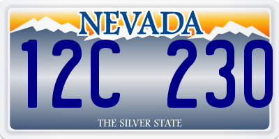 NV license plate 12C230