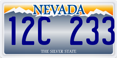 NV license plate 12C233