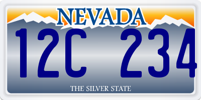 NV license plate 12C234