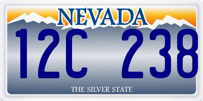 NV license plate 12C238