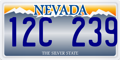 NV license plate 12C239