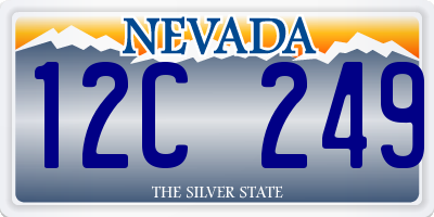 NV license plate 12C249