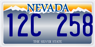 NV license plate 12C258