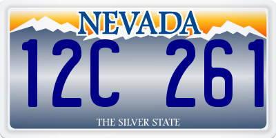 NV license plate 12C261