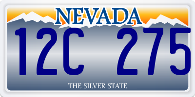 NV license plate 12C275