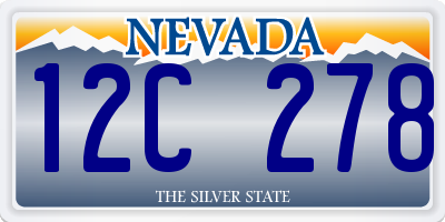 NV license plate 12C278