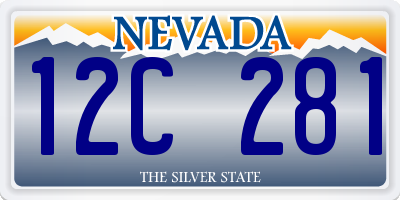 NV license plate 12C281