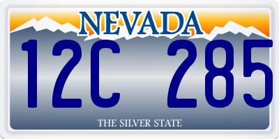 NV license plate 12C285