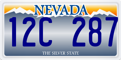 NV license plate 12C287