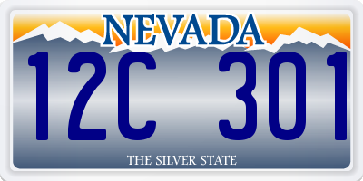 NV license plate 12C301