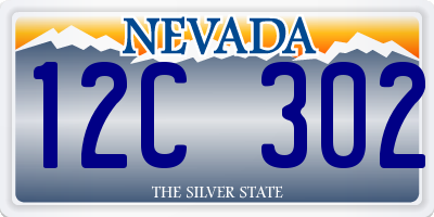 NV license plate 12C302