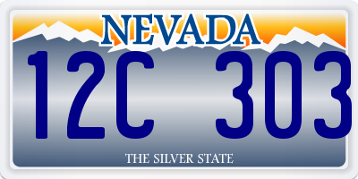 NV license plate 12C303