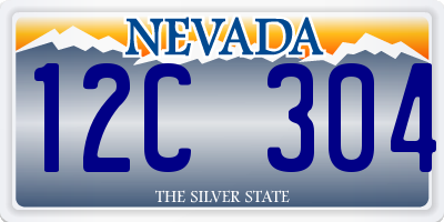 NV license plate 12C304