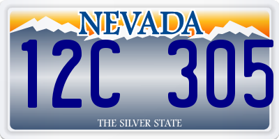 NV license plate 12C305