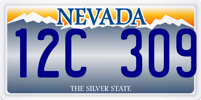 NV license plate 12C309