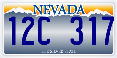 NV license plate 12C317