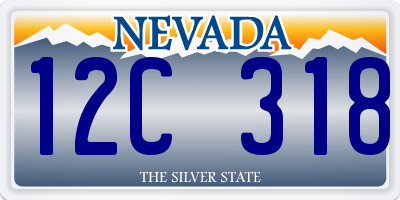 NV license plate 12C318