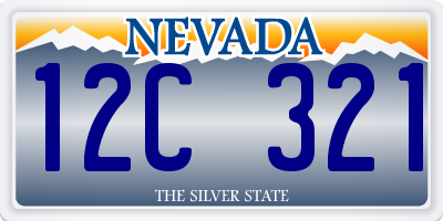 NV license plate 12C321