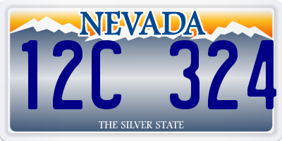 NV license plate 12C324