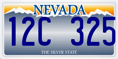 NV license plate 12C325