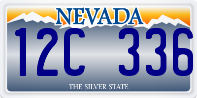 NV license plate 12C336