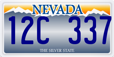 NV license plate 12C337