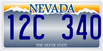 NV license plate 12C340