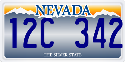 NV license plate 12C342