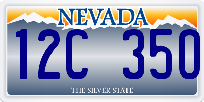 NV license plate 12C350