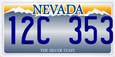 NV license plate 12C353