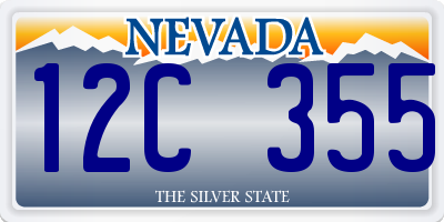 NV license plate 12C355