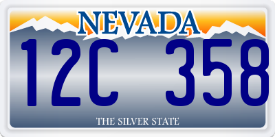 NV license plate 12C358