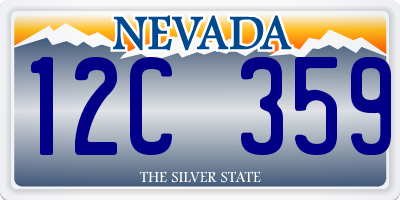 NV license plate 12C359