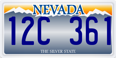 NV license plate 12C361