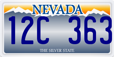 NV license plate 12C363