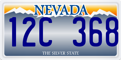 NV license plate 12C368