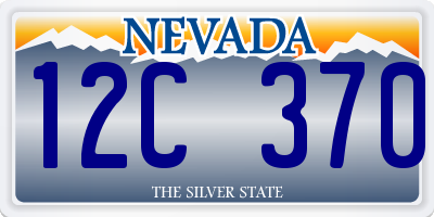NV license plate 12C370