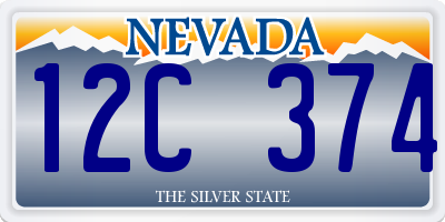 NV license plate 12C374