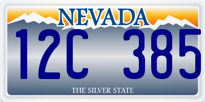 NV license plate 12C385
