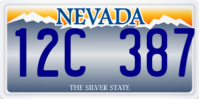 NV license plate 12C387