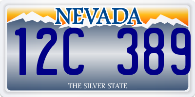 NV license plate 12C389