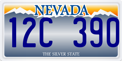NV license plate 12C390