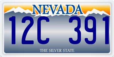 NV license plate 12C391