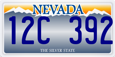 NV license plate 12C392